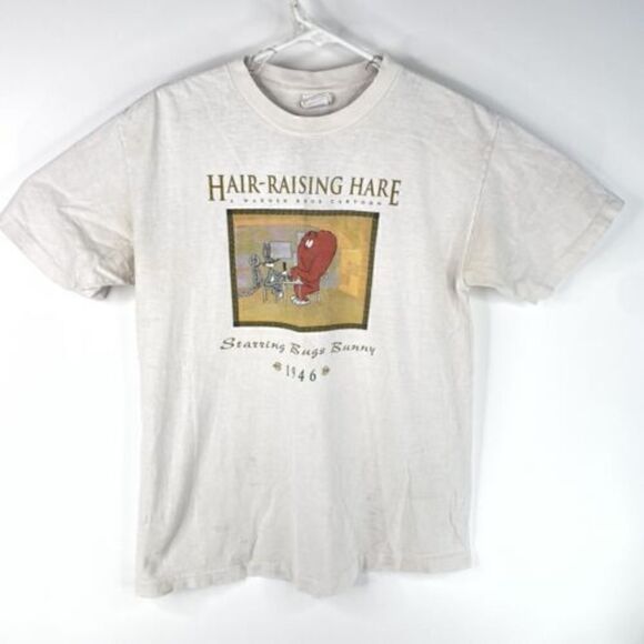Vintage Looney Tunes Gossamer Warner Bros. Cartoon Gray T-Shirt Adult Size Large